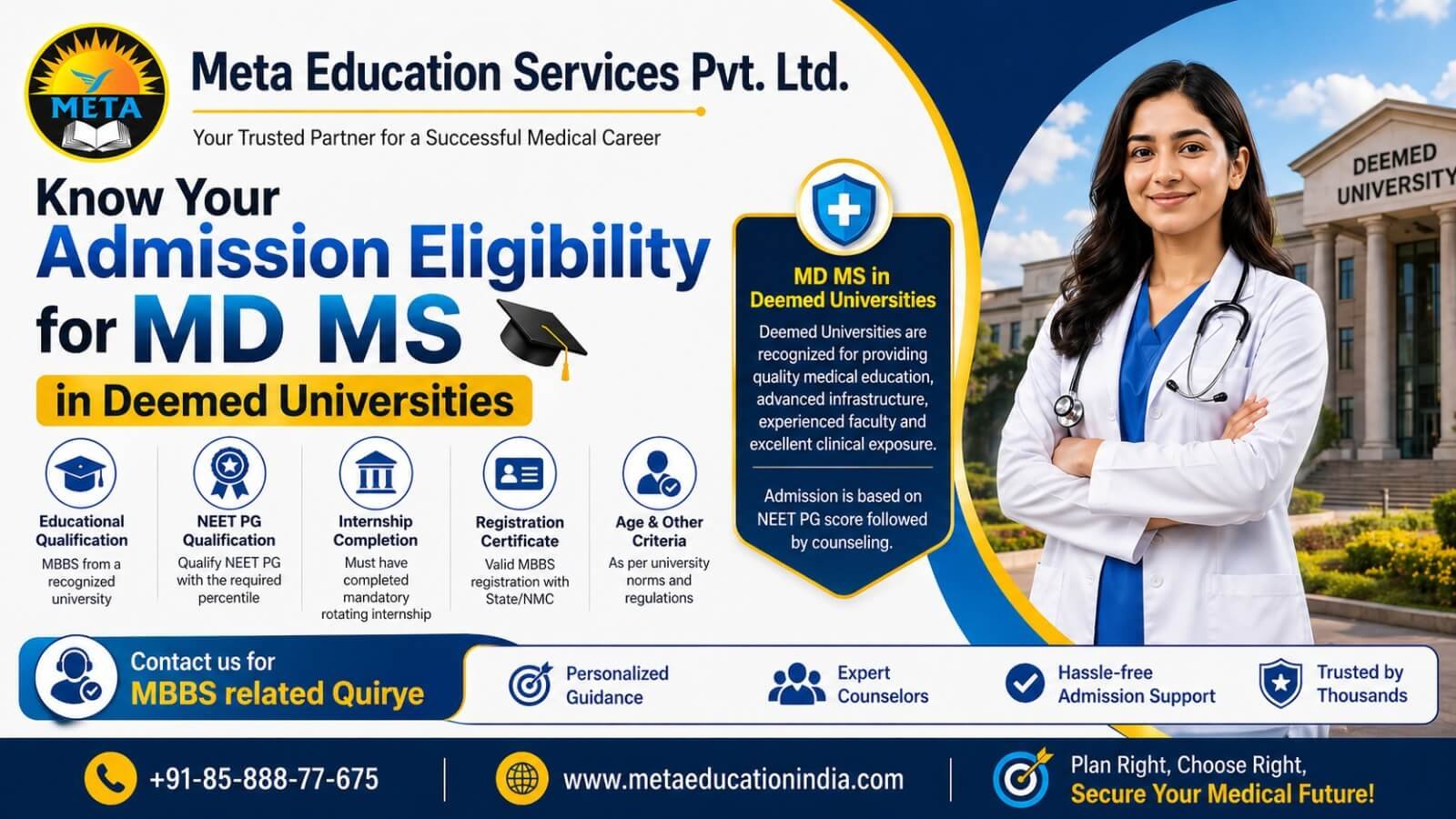 MD MS admission in Deemed University 2026
